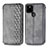 Leather Case Stands Flip Cover Holder S01D for Google Pixel 5 Gray