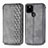 Leather Case Stands Flip Cover Holder S01D for Google Pixel 5 XL 5G Gray