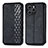 Leather Case Stands Flip Cover Holder S01D for Huawei Honor 60 SE 5G Black