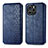 Leather Case Stands Flip Cover Holder S01D for Huawei Honor 60 SE 5G Blue