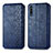 Leather Case Stands Flip Cover Holder S01D for Huawei Honor 9X Blue