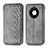 Leather Case Stands Flip Cover Holder S01D for Huawei Mate 40 Gray