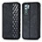 Leather Case Stands Flip Cover Holder S01D for Huawei Nova 7 SE 5G Black