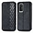 Leather Case Stands Flip Cover Holder S01D for Huawei P40 Black