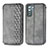 Leather Case Stands Flip Cover Holder S01D for Huawei P40 Lite 5G Gray