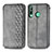 Leather Case Stands Flip Cover Holder S01D for Huawei P40 Lite E Gray