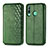 Leather Case Stands Flip Cover Holder S01D for Huawei P40 Lite E Green