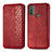 Leather Case Stands Flip Cover Holder S01D for Motorola Moto E30 Red
