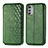 Leather Case Stands Flip Cover Holder S01D for Motorola Moto E32 Green
