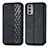 Leather Case Stands Flip Cover Holder S01D for Motorola Moto Edge 20 5G Black