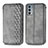 Leather Case Stands Flip Cover Holder S01D for Motorola Moto Edge 20 5G Gray