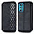 Leather Case Stands Flip Cover Holder S01D for Motorola Moto Edge 30 5G Black