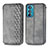 Leather Case Stands Flip Cover Holder S01D for Motorola Moto Edge 30 5G Gray