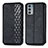 Leather Case Stands Flip Cover Holder S01D for Motorola Moto Edge Lite 5G Black