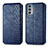 Leather Case Stands Flip Cover Holder S01D for Motorola Moto Edge Lite 5G Blue