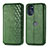 Leather Case Stands Flip Cover Holder S01D for Motorola Moto G 5G (2022) Green