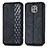 Leather Case Stands Flip Cover Holder S01D for Motorola Moto G Power (2021) Black
