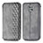 Leather Case Stands Flip Cover Holder S01D for Motorola Moto G Power (2021) Gray