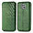 Leather Case Stands Flip Cover Holder S01D for Motorola Moto G Power (2021) Green