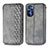 Leather Case Stands Flip Cover Holder S01D for Motorola Moto G Stylus (2022) 4G Gray