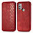 Leather Case Stands Flip Cover Holder S01D for Motorola Moto G10 Red