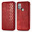 Leather Case Stands Flip Cover Holder S01D for Motorola Moto G20 Red