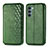 Leather Case Stands Flip Cover Holder S01D for Motorola Moto G200 5G Green