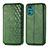 Leather Case Stands Flip Cover Holder S01D for Motorola Moto G22 Green