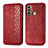 Leather Case Stands Flip Cover Holder S01D for Motorola Moto G40 Fusion Red