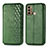 Leather Case Stands Flip Cover Holder S01D for Motorola Moto G60 Green