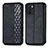 Leather Case Stands Flip Cover Holder S01D for Oppo Reno6 Z 5G Black