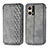 Leather Case Stands Flip Cover Holder S01D for Oppo Reno7 4G Gray