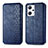 Leather Case Stands Flip Cover Holder S01D for Oppo Reno7 A Blue