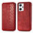 Leather Case Stands Flip Cover Holder S01D for Oppo Reno7 A Red