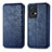 Leather Case Stands Flip Cover Holder S01D for Oppo Reno7 Pro 5G Blue