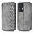 Leather Case Stands Flip Cover Holder S01D for Oppo Reno7 Pro 5G Gray
