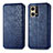 Leather Case Stands Flip Cover Holder S01D for Oppo Reno8 4G Blue