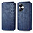 Leather Case Stands Flip Cover Holder S01D for Realme 10 Pro+ Plus 5G Blue