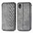 Leather Case Stands Flip Cover Holder S01D for Samsung Galaxy A01 Core Gray