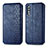 Leather Case Stands Flip Cover Holder S01D for Samsung Galaxy A70S Blue