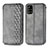 Leather Case Stands Flip Cover Holder S01D for Samsung Galaxy A71 5G Gray