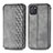 Leather Case Stands Flip Cover Holder S01D for Samsung Galaxy A81 Gray