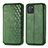 Leather Case Stands Flip Cover Holder S01D for Samsung Galaxy A81 Green