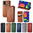 Leather Case Stands Flip Cover Holder S01D for Samsung Galaxy F41