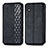 Leather Case Stands Flip Cover Holder S01D for Samsung Galaxy M01 Core Black