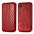 Leather Case Stands Flip Cover Holder S01D for Samsung Galaxy M01 Core Red
