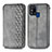 Leather Case Stands Flip Cover Holder S01D for Samsung Galaxy M21s Gray