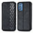 Leather Case Stands Flip Cover Holder S01D for Samsung Galaxy M52 5G Black