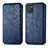 Leather Case Stands Flip Cover Holder S01D for Samsung Galaxy M60s Blue