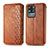 Leather Case Stands Flip Cover Holder S01D for Samsung Galaxy S20 Ultra 5G Brown